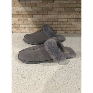 UGG SCUFFETTE II FOG SHEARLING‎ LINED AND CUFF SLIPPERS